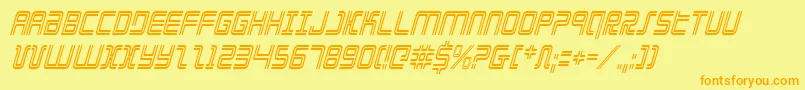 Elecdayci Font – Orange Fonts on Yellow Background