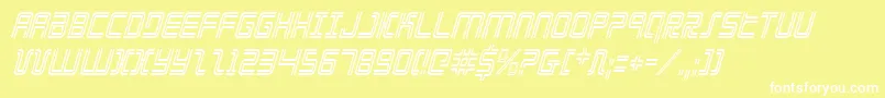 Elecdayci Font – White Fonts on Yellow Background