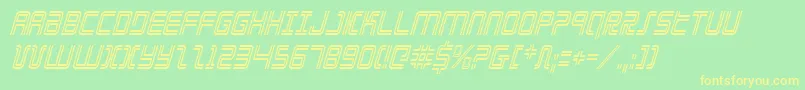 Elecdayci Font – Yellow Fonts on Green Background