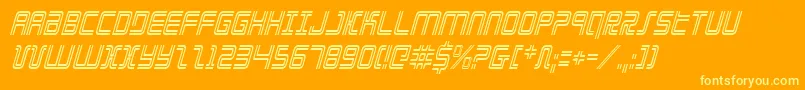 Elecdayci Font – Yellow Fonts on Orange Background