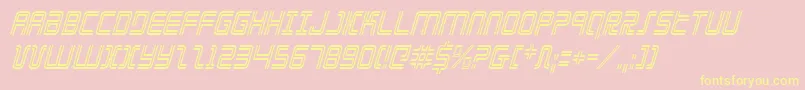 Elecdayci Font – Yellow Fonts on Pink Background