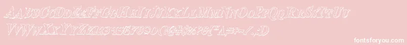 BloodCrowShadowCondensedItalic Font – White Fonts on Pink Background