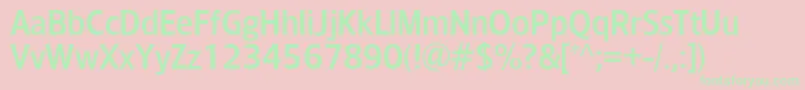 PfLoungeMedium Font – Green Fonts on Pink Background