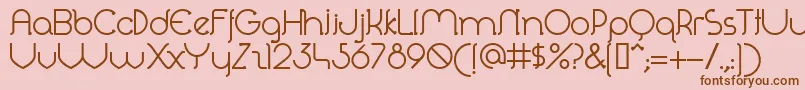 Perolet Font – Brown Fonts on Pink Background