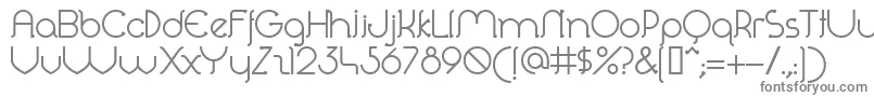 フォントPerolet – 白い背景に灰色の文字