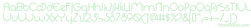 Perolet Font – Green Fonts on White Background