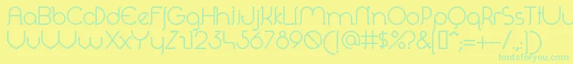 Police Perolet – polices vertes sur fond jaune