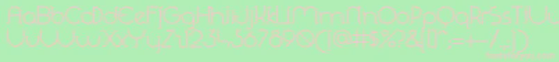 Perolet Font – Pink Fonts on Green Background