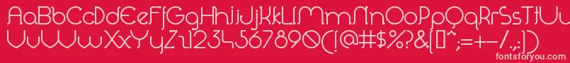 Perolet Font – Pink Fonts on Red Background