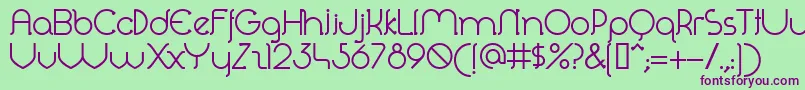 Perolet Font – Purple Fonts on Green Background