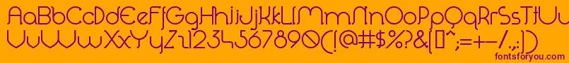 Perolet Font – Purple Fonts on Orange Background