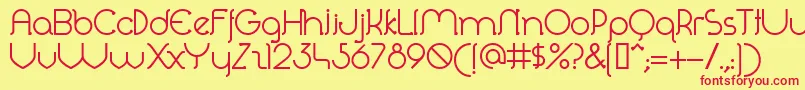 Perolet Font – Red Fonts on Yellow Background