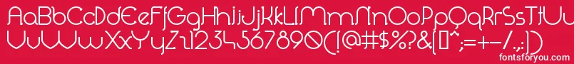 Perolet Font – White Fonts on Red Background