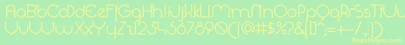 Perolet Font – Yellow Fonts on Green Background