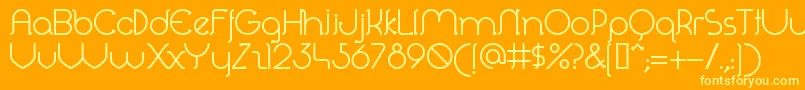 Perolet Font – Yellow Fonts on Orange Background