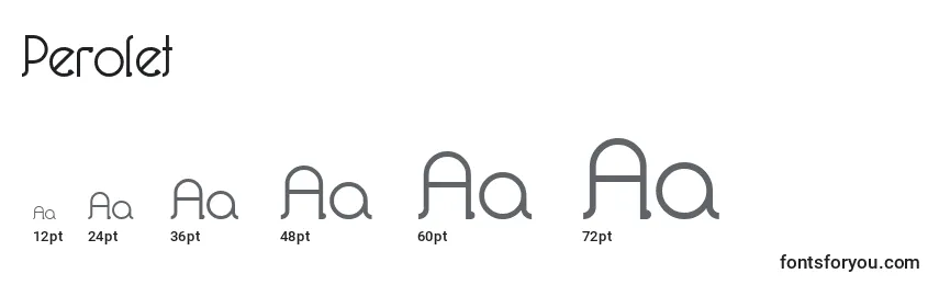 Perolet Font Sizes