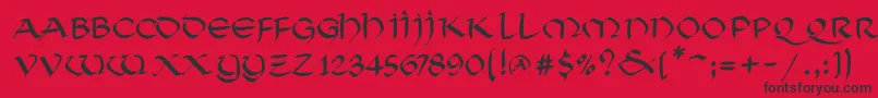 SoluncialemkMedium Font – Black Fonts on Red Background