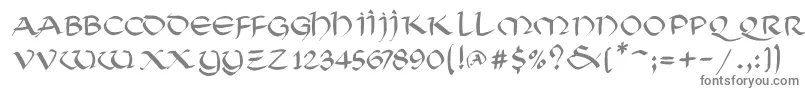 フォントSoluncialemkMedium – 白い背景に灰色の文字