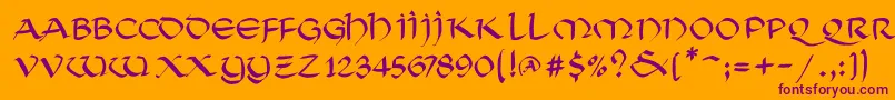 SoluncialemkMedium Font – Purple Fonts on Orange Background