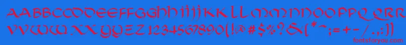 SoluncialemkMedium Font – Red Fonts on Blue Background