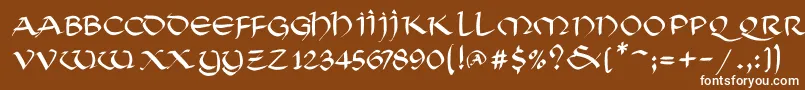 Шрифт SoluncialemkMedium – белые шрифты на коричневом фоне