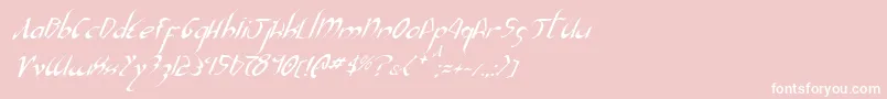 XaphanIiItalic Font – White Fonts on Pink Background