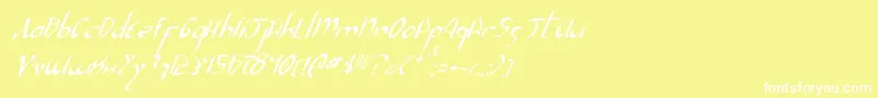 XaphanIiItalic Font – White Fonts on Yellow Background