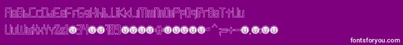 LevenTrazeItalic Font – White Fonts on Purple Background