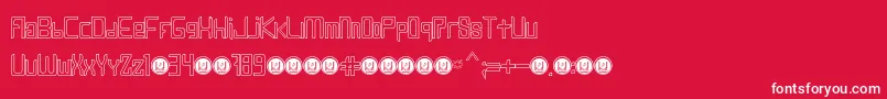 LevenTrazeItalic Font – White Fonts on Red Background