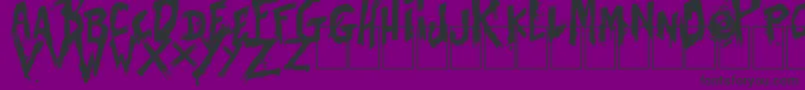 BatesShower Font – Black Fonts on Purple Background