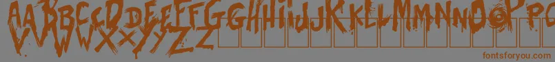 Шрифт BatesShower – коричневые шрифты на сером фоне
