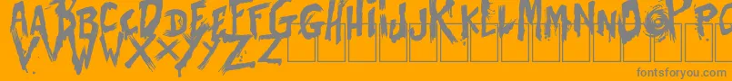 BatesShower Font – Gray Fonts on Orange Background