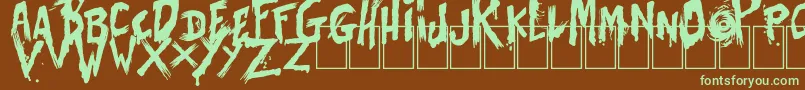 BatesShower Font – Green Fonts on Brown Background