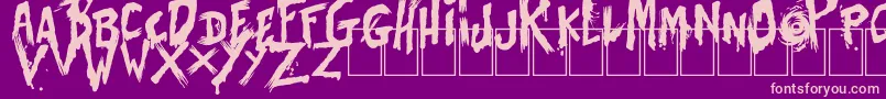 BatesShower Font – Pink Fonts on Purple Background