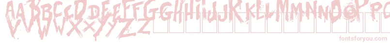 Fonte BatesShower – fontes rosa em um fundo branco