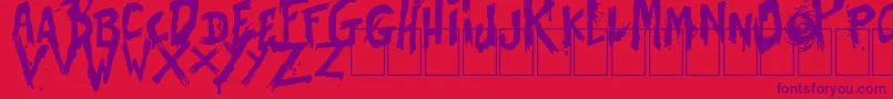 Шрифт BatesShower – фиолетовые шрифты на красном фоне