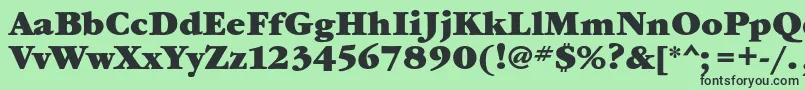 フォントGaramondbookcBold – 緑の背景に黒い文字