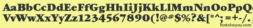 GaramondbookcBold Font – Black Fonts on Yellow Background