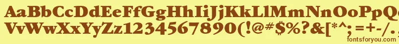 GaramondbookcBold Font – Brown Fonts on Yellow Background