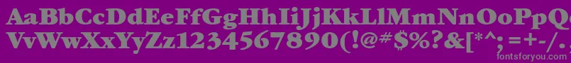 フォントGaramondbookcBold – 紫の背景に灰色の文字