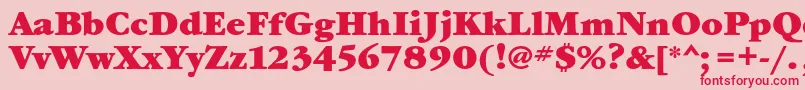 フォントGaramondbookcBold – ピンクの背景に赤い文字