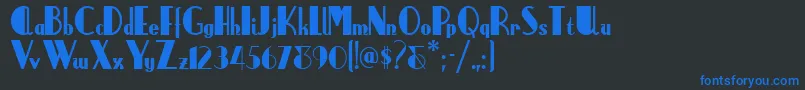 Anchorsteamnf Font – Blue Fonts on Black Background