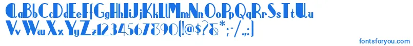 Anchorsteamnf Font – Blue Fonts on White Background