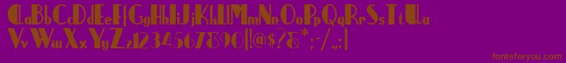 Anchorsteamnf Font – Brown Fonts on Purple Background