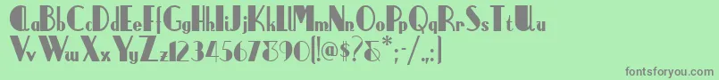 Anchorsteamnf Font – Gray Fonts on Green Background