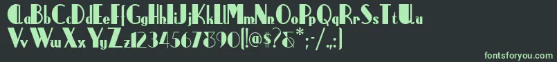 Anchorsteamnf Font – Green Fonts on Black Background