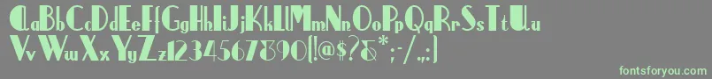 Anchorsteamnf Font – Green Fonts on Gray Background