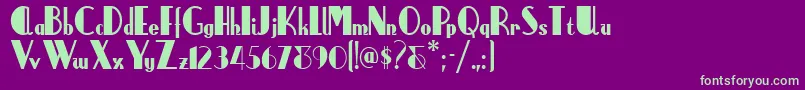 Anchorsteamnf Font – Green Fonts on Purple Background