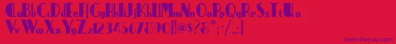 Anchorsteamnf Font – Purple Fonts on Red Background