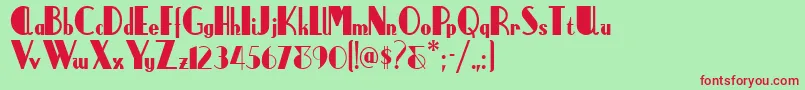 Anchorsteamnf Font – Red Fonts on Green Background